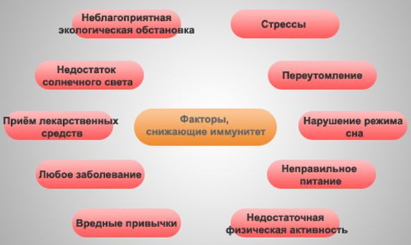 Факторы, снижающие иммунитет