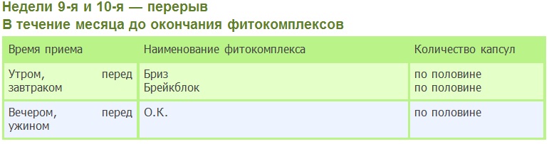 9-я и 10-я недели - перерыв