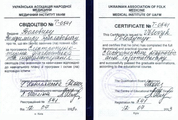 Свидетельство