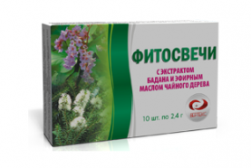 Фитосвечи с экстрактом бадана и эфирным маслом чайного дерева